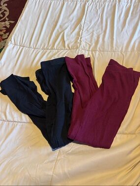 Children’s Black and Burgundy Leggings Duo